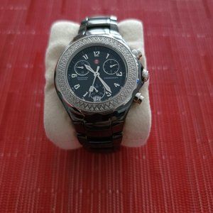 Michele Tahitian Ceramic Black Diamond Ladies Watch
